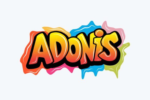 Adonis: Bold Graffiti Graphics for T-Shirt Designs