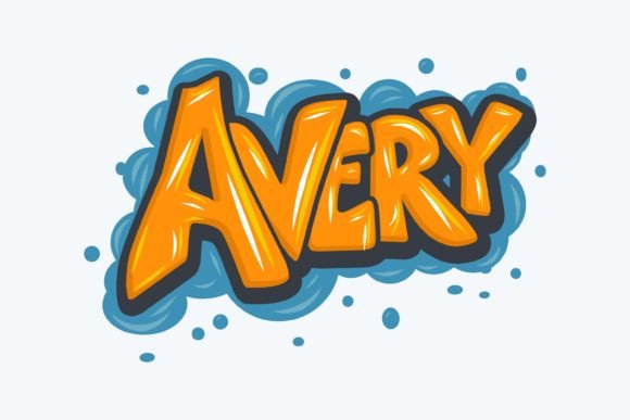 Avery: Bold Graffiti Graphics for T-Shirt Designs