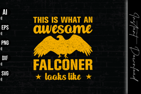 Awesome Falconer Design for Embroidery Projects