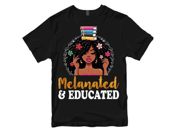 Melanated and Educated Vector T-Shirt: A Versatile Graphics Asset