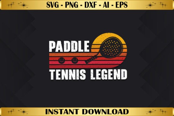 Paddle Tennis Legend: A Versatile Design for Embroidery