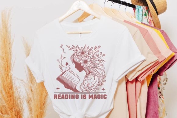 Reading is Magic: A Versatile Graphic for T-Shirt Designs