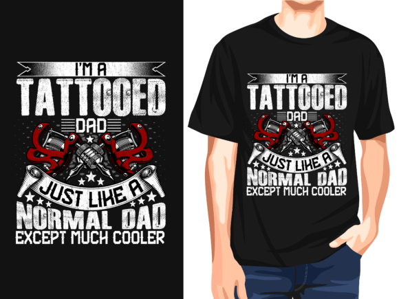 Tattooed Dad Vector: A Cool Graphics Choice for T-Shirt Designs