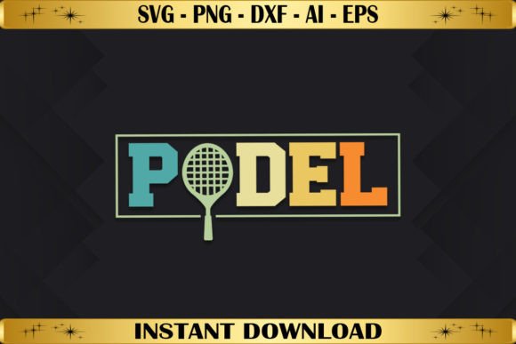 Vintage Retro Padel: A Versatile Graphic for T-Shirt Designs