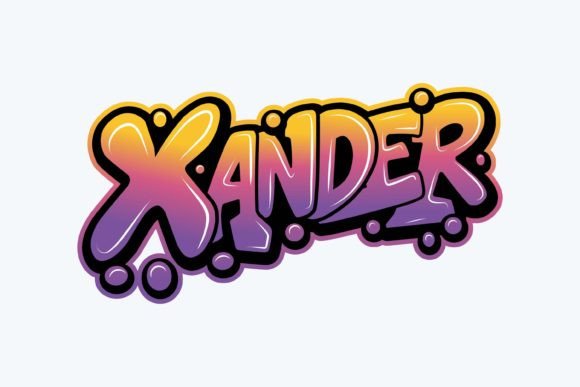 Xander: Bold Graffiti Graphics for T-Shirt Designs